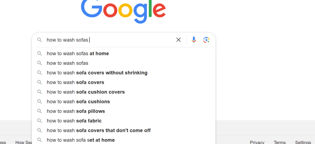 Google autocomplete